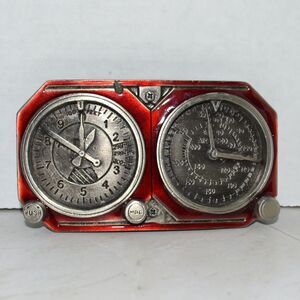 Vintage 1979 Aviation Belt Buckle Cockpit Gauge Design Great American Buckle Co